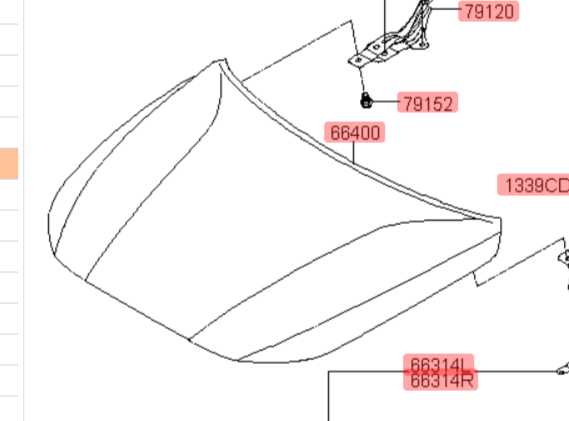 درب موتور ( کاپوت ) آزرا گرنجور ۲۰۱۸